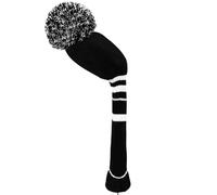 Lot de 3 couvre-clubs de golf en bois avec pompons, protection en tricot de qualité supérieure et protection du bois avec ajustement élastique sécurisé, design rayé classique élégant pour homme et