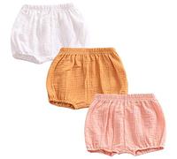 Lot de 3 couvre-couches en coton et lin mélangé à volants pour bébé fille, BM#1, 6-12 mois