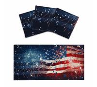 Lot de 3 couvre-feux d'artifice fluorescents pour plafonniers Motif drapeau | Décoration de plafond magnétique pour salle de ureau, maison, 1,2 x 0,6 m