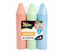 Lot de 3 craies de peinture de route Jumbo 3 couleurs : bleu, rouge, vert, 4,5 x 19 cm, à partir de 3 ans