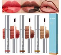 Lot De 3 Crayons À Lèvres Peel Off-Teinture Longue Durée Infusée Avec De L'acide Hyaluronique Et De La Vitamine E(Muah & Hey & Lover)