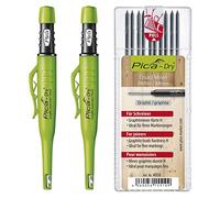 Lot de 3 crayons picas automatiques avec 10 mines graphite H - Pour le dessin