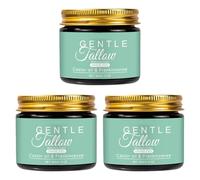 Lot de 3 crèmes Beef Tallow Skincare - 60 g - Pour les soins de la peau - Crème bio au miel de bœuf - Avec miel d'abeille, tallow - Baume de bœuf - Hydratant et lissant - Pour tous types de peau