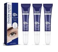 Lot de 3 crèmes coiffantes double eyelid pour femmes, effet longue durée, invisible, pour les grands yeux