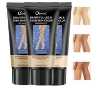 Lot de 3 crèmes de maquillage pour les jambes - Crème anti-cernes imperméable pour les jambes pour un teint uniforme et un bronzage naturel, bronzage durable et soin pour de belles jambes