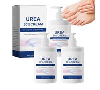 Lot de 3 crèmes de réparation à 60 % d'urée pour les pieds - Hydratant en profondeur - Réparation du talon - Pour talons fissurés, pieds très secs, main, genoux et coudes