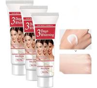 Lot de 3 crèmes hydratantes blanchissantes à l'acide kojique 3 jours - Correcteur de taches sombres - Crème éclaircissante pour