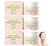 Lot de 3 crèmes hydratantes brillantes pour les pores - Apprêt coréen hydratant pour tous les types de peau - Finition veloutée - Verrouillage du maquillage pour tous les jours