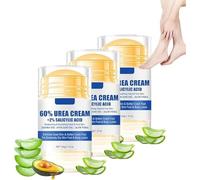 Lot de 3 crèmes hydratantes et anti-craquelures pour les pieds, crème réparatrice à l'urée pour les pieds, 60 % d'urée plus 2 % d'acide salicylique pour talons et pieds secs et craquelés