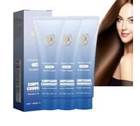 Lot de 3 crèmes lissantes à la kératine, masque capillaire au collagène avec sérum d'extrait végétal, traitement anti-frisottis, répare les cheveux abîmés, nourrit le cuir chevelu et réduit la casse