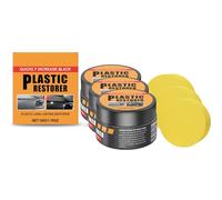 Lot de 3 crèmes pour intérieur de voiture - Pâte de polissage pour un travail en profondeur - Nettoyant de polissage pour plastique et cuir - Crème d'entretien pour grille d'aération, jante, tableau