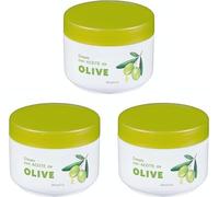 Lot de 3 crèmes pour le corps à l'huile d'olive Deliplus | Pour tous types de peau | Lot de 3 pots x 250 ml
