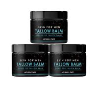 Lot de 3 crèmes pour le visage pour homme - Baume de cou hydratant à base de sébum pour une hydratation profonde, renforce la brillance, formule non grasse - Crème sèche et nourrissante de jour ou de