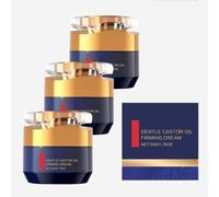 Lot de 3 crèmes raffermissantes à l'huile de ricin douces, anti-âge, anti-rides et hydratante, crème blanche pour femme, amélioration de l'élasticité et de l'hydratation de la peau