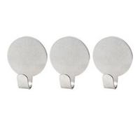 Lot de 3 crochet adhésifs ronds Fackelmann Tecno Gris