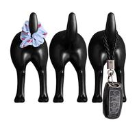 Lot de 3 crochets adhésifs pour queue de chien - Porte-manteau mural sans