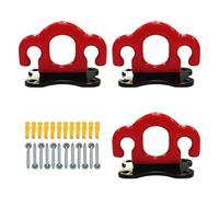 Lot de 3 crochets de bande de résistance murale - Bande de résistance élastique de traction | Crochet monté au plafond pour entraînement | Lot de 3 supports de sangle de poids corporel pour la