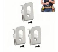Lot de 3 crochets de ceinture pour perceuse - Clips de ceinture en acier inoxydable - Clip de ceinture de sécurité - Clips de serrage de ceinture de rechange avec vis - Boucles de taille en acier