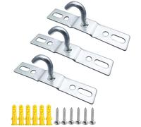 Lot De 3 Crochets De Plafond 95 Mm, Plaque De Base Pour Luminaire, Support Pour Lustre, Vis De Fixation, Fer Galvanisé Robuste, Compatible Avec Lampes Ikea Européennes, Ventilateurs De Plafond Et Supp