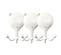 Lot de 3 crochets muraux mignons en forme de pieuvre - Cintres adhésifs | Lot de 3 pieuvres nautiques ludiques, matériau ABS durable, adhésif puissant à décoller et à coller, pour salle de bain
