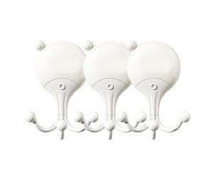 Lot de 3 crochets muraux mignons en forme de pieuvre - Cintres adhésifs | Lot de 3 pieuvres nautiques ludiques, matériau ABS durable, adhésif puissant à décoller et à coller, pour salle de bain