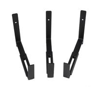 Lot de 3 crochets muraux réglables en fer pour pots de fleurs, supports métalliques antirouille pour boîtes et balustrades, supports de plantes de jardin d'extérieur 15-33 cm (noir)