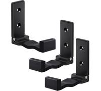 lot de 3 crochets pliants multifonctionnels | crochets muraux pliables | crochets pour serviettes murales à 90° | porte-écouteurs - couleur [noir] - patères en alliage d'aluminium | crochets pour vest