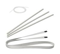 Lot de 3 crochets pour auvent de caravane et auvent avec bandes de dôme de 270 x 4 cm, 3 barres en PVC de 90 cm, 4 bandes de passepoil en polyéthylène - Idéal pour fixation sur rail passepoilé