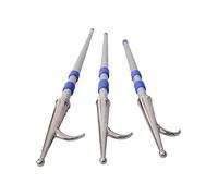 Lot de 3 crochets télescopiques for bateau, perche de sauvetage robuste en aluminium à 3 sections for la sécurité en mer, l'amarrage et les interventions d'urgence en piscine.(100-200cm/3.3-6.6ft)