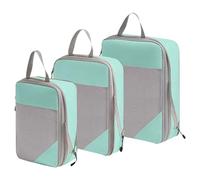 Lot de 3 cubes de compression ultra-légers pour valises, imperméables et résistants aux déchirures, sacs de rangement compacts pour voyages et vacances.
