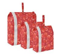 Lot de 3 cubes d'emballage de voyage pour valises, cœurs sans couture, empilables, sac de rangement pour vêtements, placard, économiseur d'espace pour bagages, personnel de gestion des bagages