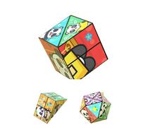 Lot de 3 cubes magiques pliants créatifs en forme de panda pour enfants, cube magique 3D, cube de voyage, soulage le stress et l'anxiété et tue le temps, jouets cubes 4 en 1 pour enfants et adultes