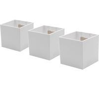 Lot De 3 Cubes Magnétiques De 6,5 Cm-Blanc-Boîtes De Rangement Ou Cache-Pots Magnétiques Avec Aimant Puissant Pour Tableaux Magnétiques Muraux