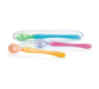 Lot de 3 cuill res Easy Go et tui de transport Nuby Les couleurs peuvent varier 9 mois et plus