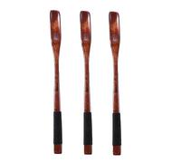 Lot de 3 cuillères à café à long manche en bois faites à la main de style japonais pour café, thé, miel, 20,3 cm