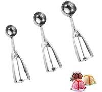 Lot de 3 cuillères à glace en inox 304 polyvalentes Vendos85