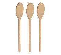 Lot de 3 cuillères en bois de hêtre naturel de 35,6 cm de long
