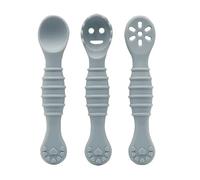 Lot de 3 Cuillères en Silicone pour Bébé, Cuillères d'apprentissage pour Enfants et Bébé, Pré Cuillères d'Apprentissage pour Enfants, Idéales pour le Sevrage et le Baby-Led Weaning