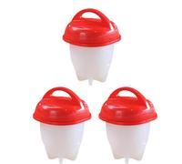 Lot de 3 cuiseurs à œufs durs et souples en silicone anti-adhésif sans coquille