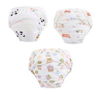 Lot de 3 Culotte d'apprentissage pour Garcon Fille, Slip d'apprentissage Propreté Coton, Culottes d'apprentissage Imperméables Réutilisables et Lavable, Convient aux bébés pesant Entre 12 et 16 kg