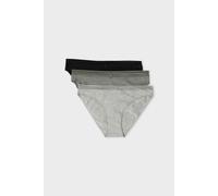 Lot de 3 culottes en coton et dentelle - Jack Lace - M - Gris Pale - Femme - Etam