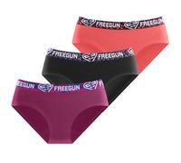 Lot de 3 culottes en coton origami noir/rose/violet/noir/blanc 12/14A