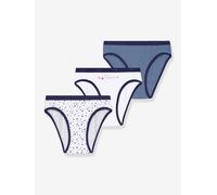 Dim Fille Les Pockets Coton Doux Confortable X3 Culotte, Stars/Blanc/Bleu, 14 Ans EU