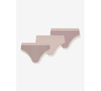 Lot de 3 culottes fille en coton stretch Les Pockets rose 8A