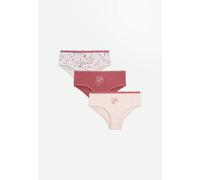 Lot de 3 culottes fille flower jungle rose 2/3A