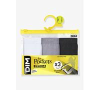 DIM Culotte Fille Les Pockets Coton EcoDIM Doux et Confortable x3, Blanc, 14 ans
