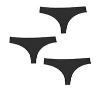 Lot de 3 culottes sans couture pour femme, Noir , 46