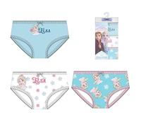 Lot de 3 Culottes Single Jersey 3 pièces La Reine des Neiges pour Fille - Lot de 3 Culottes avec Motif Enfant pour Usage Quotidien, Multicolore, 6-8 Ans