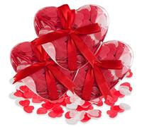 Lot de 3 cœurs de bain avec confettis de bain en forme de cœur