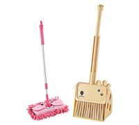 Lot de 3 de nettoyage pour - Jeu de rôle pédagogique réaliste - Kit de jeu de ménage - En ABS PP - Balai serpillère - Balai serpillère - Pour , maison, chambre à coucher, cuisine
